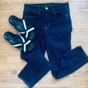 3x1 Dark Wash Mid Rise Straight Leg Jeans